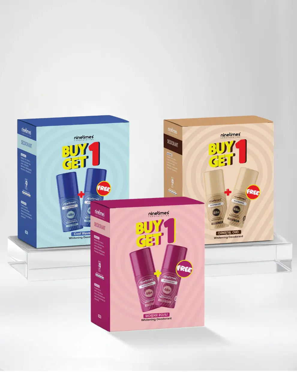3 Box Roll-on (1+1) - 50 ml (Of your choice)